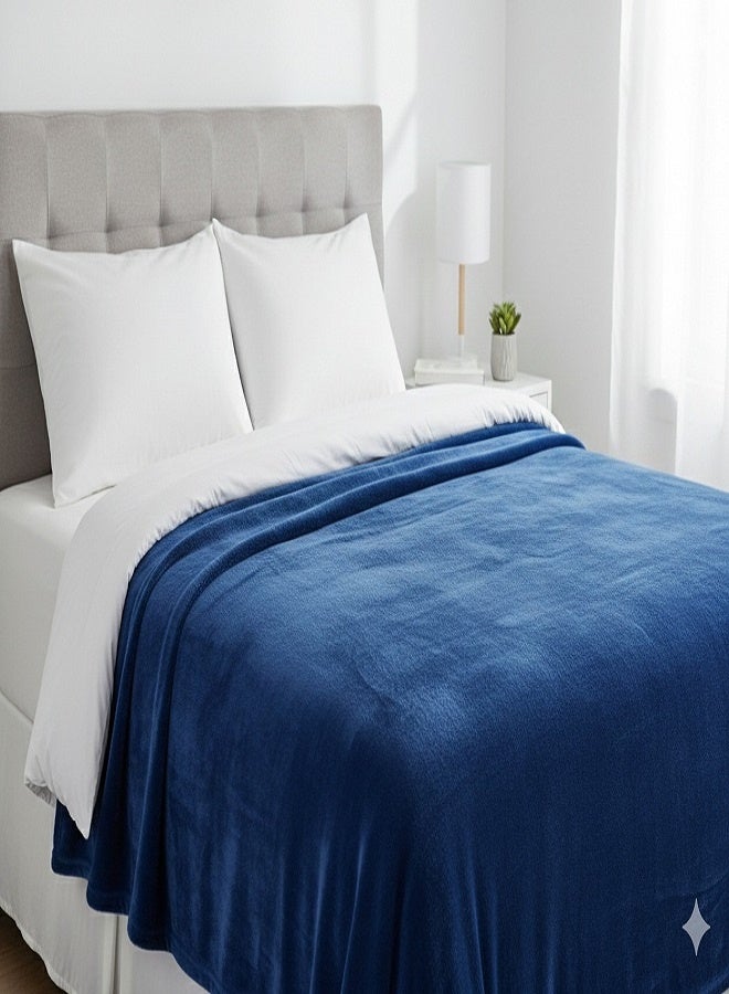 DORMICO Double Fleece Blanket 200x240cm – Premium Microfiber Plain Solid Color | Soft, Warm, Lightweight & Breathable | Machine Washable & Fade Resistant - Image 2